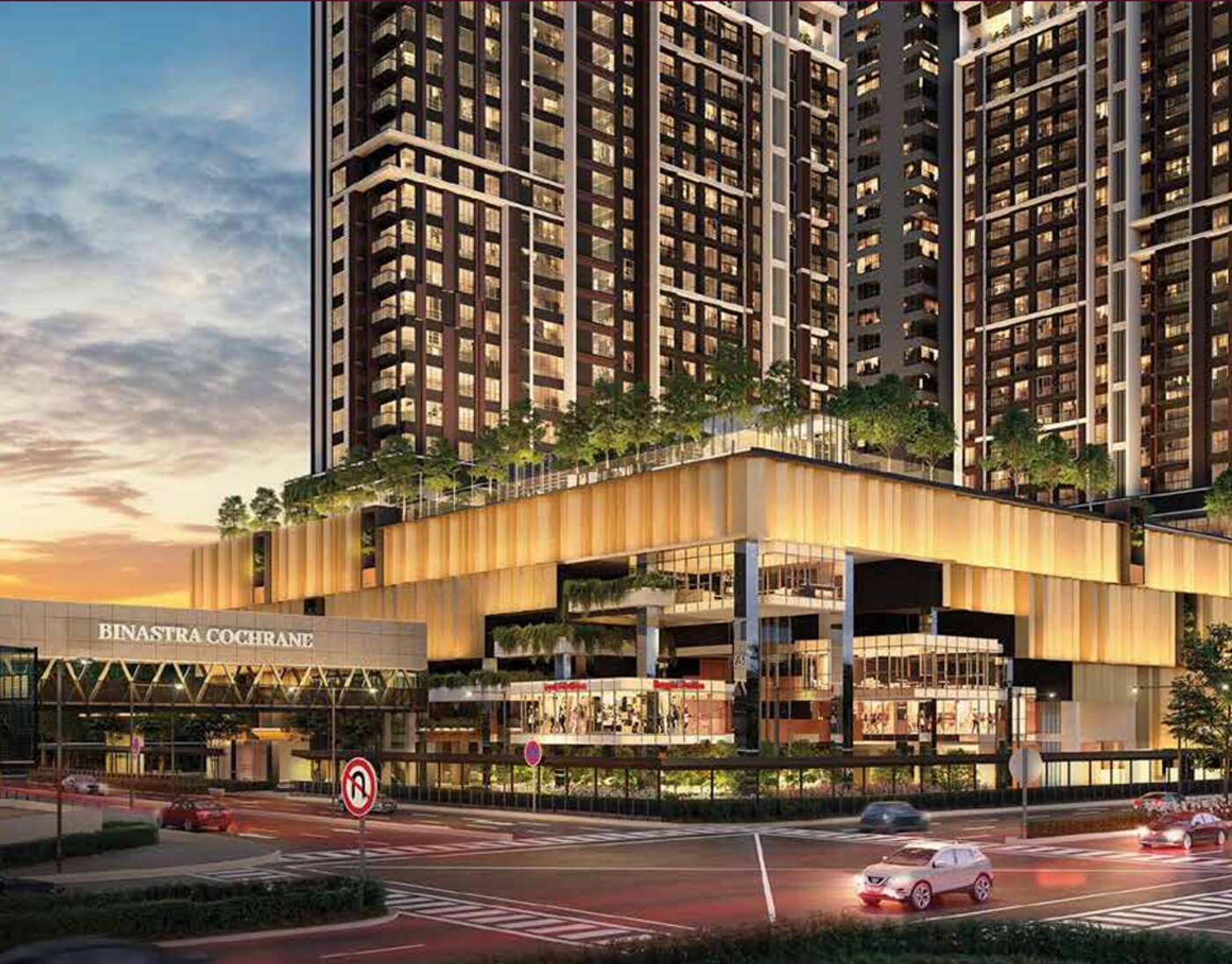 Binastra Cochrane serviced apartment towers with retail podium in Cochrane, Kuala Lumpur